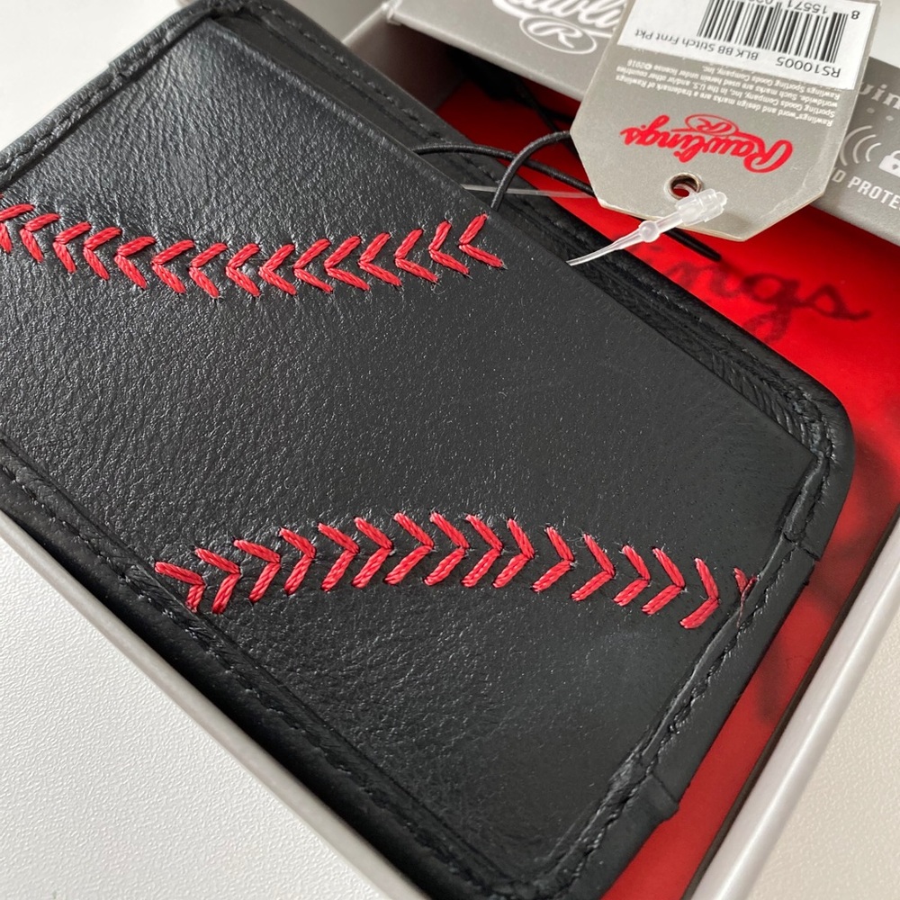 Rawlings Baseball Stitch Money Clip Wallet